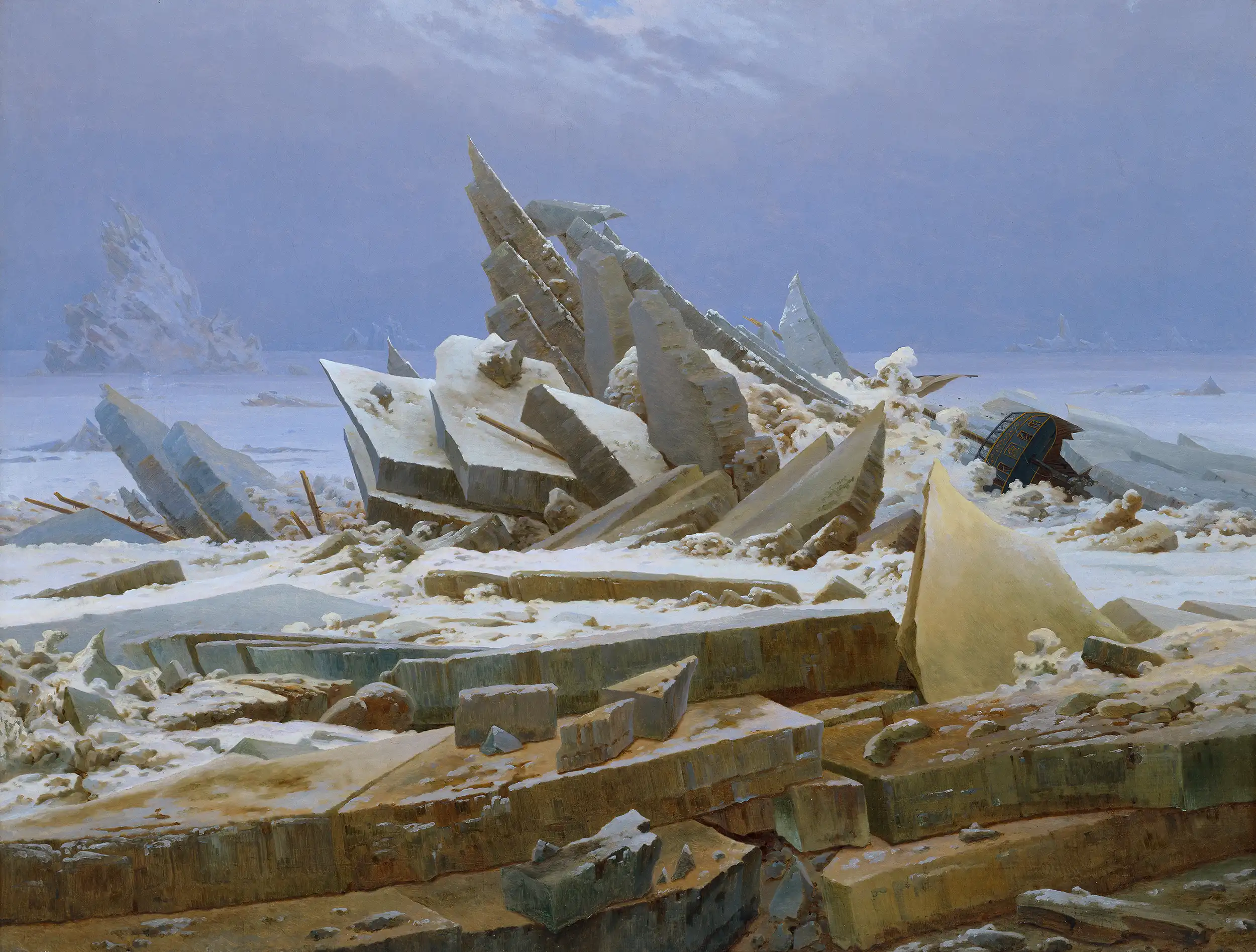 Gemälde von Caspar David Friedrich mit dem Titel „Das Eismeer“, geschaffen im Jahr 1823/1824.