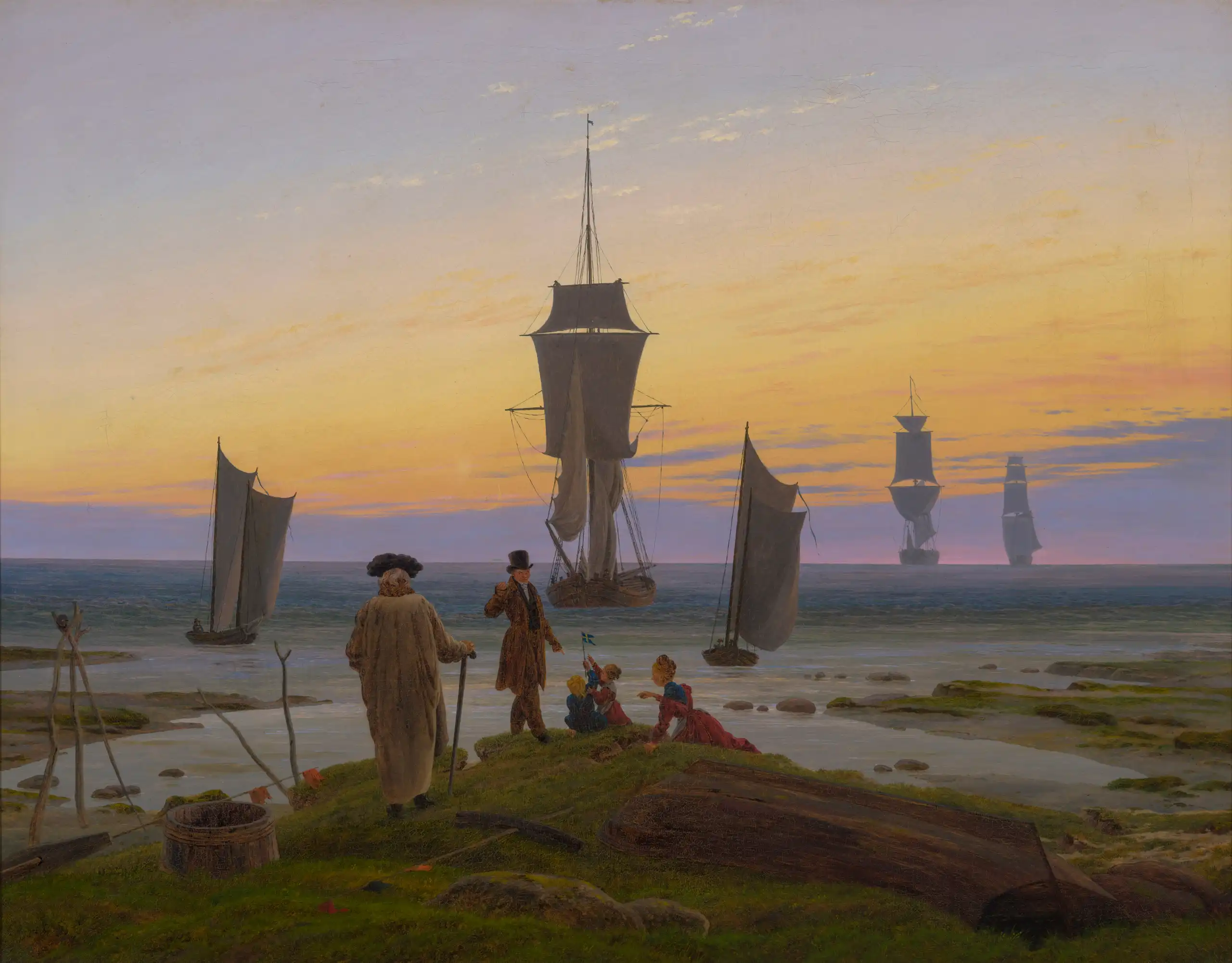 Gemälde von Caspar David Friedrich mit dem Titel „Die Lebensstufen“, geschaffen um 1835.